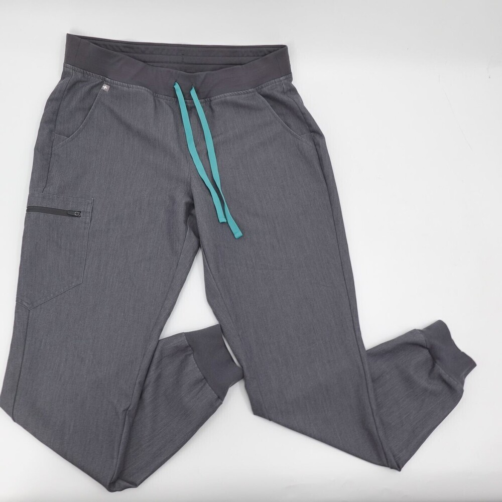 FIGS Zamora Scrub Pants Womens Large Tall Gray Jogger Healthcare Medical Nursing